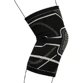 Avento Knie Compressie Bandage - Zwart/Zilvergrijs - L/XL