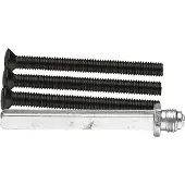 Axa wisselstift RVS + bouten M6x80mm zwart (Set)