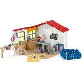 Schleich Farm World, dierencadeaus voor kinderen, dierenartspraktijk met dierenspeelgoed en accessoires, set van 27 stuks, vanaf 3 jaar