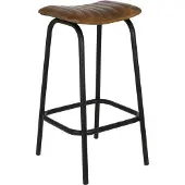 Light & Living Barkruk CARROW - Leer Bruin
