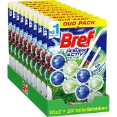 Bref - Power Activ - Den - Toiletblok - Schoon en Fris Toilet - Vuilbeschermer - Voordeelverpakking - 10 x 2 Stuks