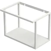 Ink Contra/Enter XL Fonteinframe 40x26cm Met Bodemplaat En Handdoekhouder - Mat Wit - 8718835087753 - Wastafels, Fonteinen, Fonteinonderkasten