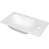 Ink Enter Meubelfontein 40x22cm Polystone - Met Kraangat - Mat Wit - 8718835126964 - Rechthoekig - Wastafels, Fonteinen, Meubelfonteinen