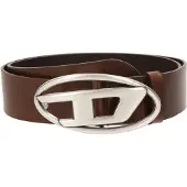 Diesel Riem chocoladebruin / zilver