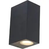QAZQA Set van 3 smart wandlampen zwart 2-lichts IP44 incl. Zigbee GU10 - Baleno