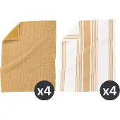 Tiseco Keukendoek Home Studio Combo Camel (Set van 4) - 50 x 70 cm