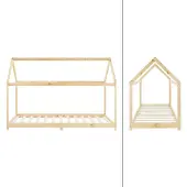 ML-Design Kinderbedframe Cynthia | hout naturel 98x206x141 cm kinderbedden | NADUVI