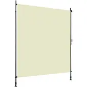 vidaXL Rolgordijn voor buiten 200x270 cm crème