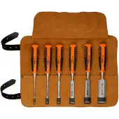 Bahco 424P-S6-LR | Professionele Beitelset | 6-delig | 424P-S6-LR - tweecomponentenhandgreep