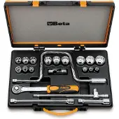 Beta Doppendoos met 15 twaalfkant dopsleutels en 6 toebehoren 920AS/C15 - 009200947