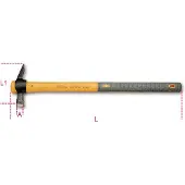 Beta Klauw hamers met vierkant slagvlak, magneten en spijkerhouder kunststof steel 1376XT 300 - 013760530