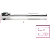 Beta 1/2” omschakelbare ratel met metalen handgreep 920M/55 - 009200893