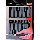 Bahco Ergo Slotted-phillips-pozidriv With Rubber Handle Schroevendraaierset 6 Eenheden