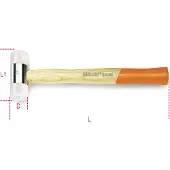 Beta Nylon hamers, houten steel 1390N 35 - 013900535