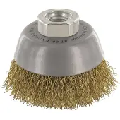 Rotec Komborstel M14 Ø60x0,3 mm gegolfd messingdraad - 7980110