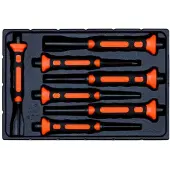 Bahco Plastic Set Cilindrische Tampers Met Bi-component Handvat:-bak 7 Eenheden