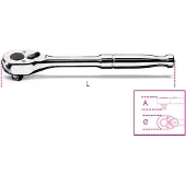 Beta 3/8” omschakelbare ratel met metalen handgreep 910M/55 - 009100875