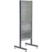 Raaco Dubbelzijdig rek - 6 geperforeerde panelen - Zilver