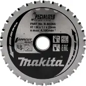 Makita B-69303 Cirkelzaagblad Staal | Efficut | 136 x 20 mm | 30-tands