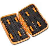 Beta 8-delige set microschroevendraaiers voor schroeven met Torx profiel (art. 1255TX) in kistje 1257TX/S8 - 012570220