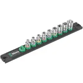 Wera 05005420001 9-delige Dop-magneetstrip A Imperial 1 Zyklop Doppenset Incl. Houder - 1/4"