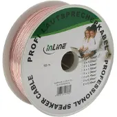 InLine Luidspreker kabel (CCA) - 2x 0,75mm² / transparant - 50 meter
