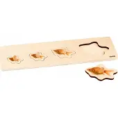 Nienhuis MONTESSORI Kinderpuzzel Goudvissen - Houten speelgoed - Houten puzzel - Educatief speelgoed - Houten dieren speelgoed - 4 stukjes - Vanaf 2 jaar