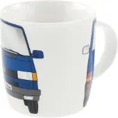 Brisa VW Collection - Volkswagen grote keramische koffie-thee-cappuccino-mok-Haferl mok voor keuken in VW T4 design (370 ml/front/blauw)