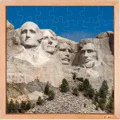 Educo Kinderpuzzel Educatief Speelgoed 'Mount Rushmore' - 40x40cm - 49 stukjes fotopuzzel - Educatieve puzzel voor kinderen - Legpuzzel - Puzzel voor kinderen - Vanaf 4 jaar