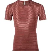 Engel - Striped S/S Shirt - Merino-ondergoed 46/48, rood