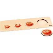 Nienhuis MONTESSORI Kinderpuzzel Tomaten - Houten speelgoed - Houten puzzel - Groente puzzel - Educatief speelgoed - 4 stukjes - Vanaf 2 jaar