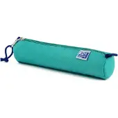 Oxford Etui - turqouise met elastiek - ronde pennenetui 22cm - etui jongens - etui meisjes