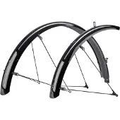 Sks Spatbordenset - Robuuste sandwichconstructie - Veiligheidssysteem - Zwart - 55 mm