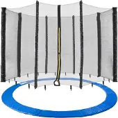 Arebos Trampoline Veiligheidsnet + Randafdekking Randbescherming 396cm 8 Stokken