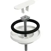 Clou First Afvoerplug En Niet-afsluitbare Sifon Aansluiting - Mat Wit - Messing - 8717462011964 - Wastafels, Afvoerpluggen