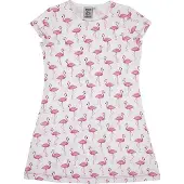 Nature Planet Nachthemd Flamingo - meisjes - zacht - 100% katoen 6-7 jaar