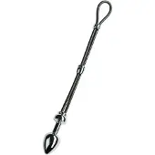 Malesation Cock-Grip Aluminium kleine Butt plug met cockring - Chroom