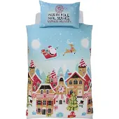 Studio Kids Kerst peuter dekbedovertrek Gingerbread Town - polykatoen