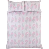 Finest Homeware dekbedovertrek Leo roze - polykatoen - 1-persoons (135x200 + 50x75 cm)