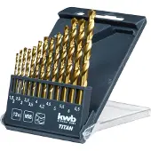 Kwb 429844 HSS Metaal-spiraalboorset 13-delig 2 mm, 2.5 mm, 3 mm, 3.2 mm, 3.5 mm, 4 mm, 4.5 mm, 4.8 mm, 5 mm, 5.5 mm, 6 mm, 6.5 mm DIN 338 Cilinderschacht 13