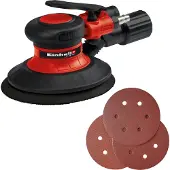 Einhell Pneumatische Excentrische Schuurmachine TC-PE 150 - Schuuroppervlak: Ø 150 mm - Geschikt voor slijp-/schuurwerk op hout,ijzer en kunststof - Incl. 6x schuurvellen