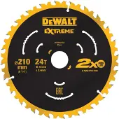 DeWalt DT20432-QZ DT20432-QZ Cirkelzaagblad 210 x 30 x 2.4 mm Aantal tanden: 24 1 stuk(s)
