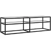 vidaXL Tv-meubel 140x40x40,5 cm gehard glas transparant