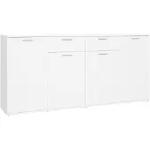 vidaXL Dressoir 160x36x75 cm bewerkt hout wit