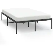 vidaXL Bedframe metaal zwart 135x190 cm
