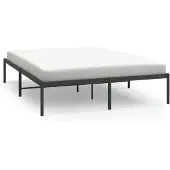 vidaXL Bedframe metaal zwart 140x190 cm