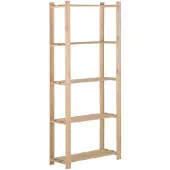 vidaXL Opbergrek 5-laags 80x28,5x170 cm massief grenenhout