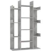 vidaXL Boekenkast 86x25,5x140 cm bewerkt hout betongrijs