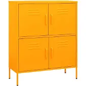 vidaXL Opbergkast 80x35x101,5 cm staal mosterdgeel