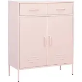 vidaXL Opbergkast 80x35x101,5 cm staal roze